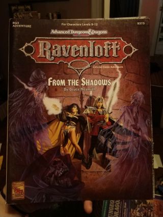 Rq3 Ravenloft: From The Dhadowsadvanced Dungeons Dragons 2e Module Tsr
