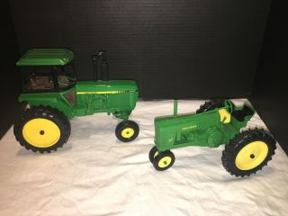 Ertl Diecast John Deere Model " 60 " And Model " 4450 " Farm Tractors