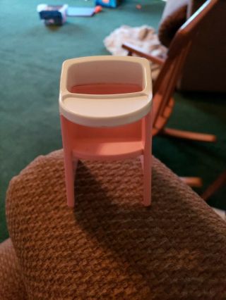 Little Tikes Pink High Chair Vintage Dollhouse Furniture