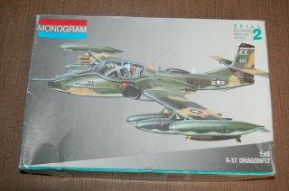 1/48 Monogram Cessna A - 37 Dragonfly Vietnam Era Attack Jet In Open Box