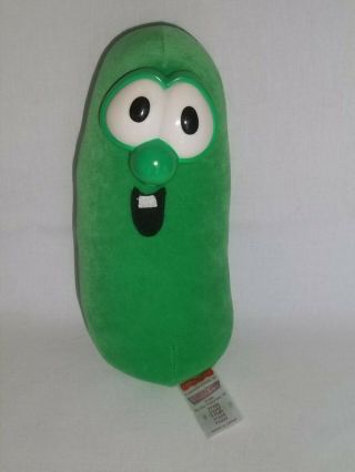 1999 Fisher Price 8 " Plush Larry Cucumber Green Veggie Tales Stuffed Animal Toy