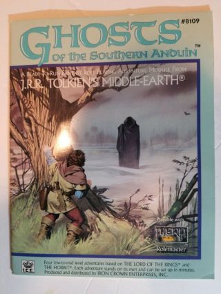 Ice Merp 1st Ed Ghosts Of The Southern Anduin Htf Vintage Role Playing Game Rpg
