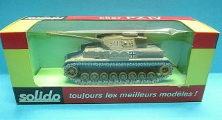 Solido No.  237 1/50 Wwii German Panzer Iv D.  A.  K.  571 Tank Diecast Model Exc