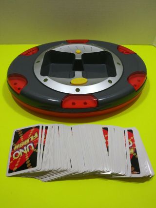 UNO Flash Electronic Mattel Sounds Lights Game Instructions Box Cards 2