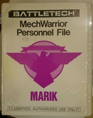 Battletech Mechwarrior Personnel File - House Marik