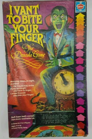 Vintage I Vant To Bite Your Finger “the Dracula Game” 1981 Hasbro