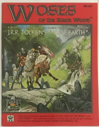 Ice Middle Earth Role Playing Merp Module 8107 Woses Of The Black Wood Lotr
