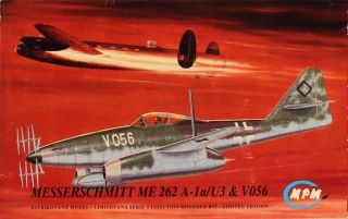Mpm 1:72 Messerschmitt Me - 262 A - 1a/u3 & V056 Plastic Model Kit 72113u