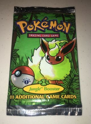 1999 Pokemon Jungle Booster Pack 1st Edition Flareon Vintage Toy