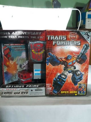 Transformers Optimus Prime 25th Anniversary With Dvd And Comic A24