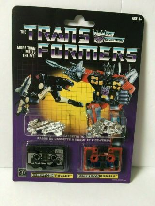 Transformers G1 Reissue Ravage & Rumble Cassettes 2pack Soundwave Walmart Moc