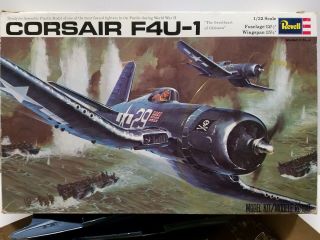 1/32 Revell Corsair F4u - 1 Kit H - 278 Started Kit As - Is