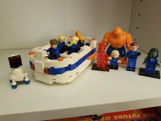 Lego Moc Marvel Fantastic Four Fantasticar & 9 Minifigures One Of A Kind