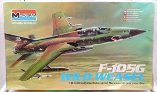 1:48th Scale Monogram Usaf Vietnam Era F - 105g Wild Weasel 5806 Fw - Gb