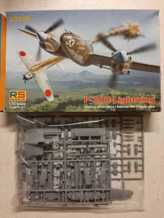 1/72 Rs Models Lockheed P - 38h Lightning Usaaf Wwii Twin - Engine Fighter
