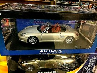 Autoart 1/18 Scale 77872 Porsche Boxster - Arctic Silver - Canada And Usa Only.