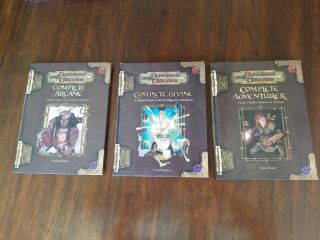 Dungeons & Dragons 3.  5 Hardcover Books Complete Arcane,  Divine,  Adventurer