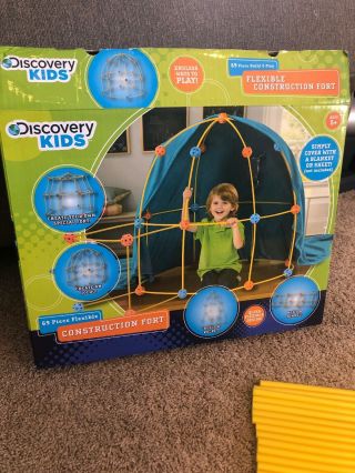 Discovery Kids Construction Fort Building Parts 39 Yellow Rods And 23 Connectors