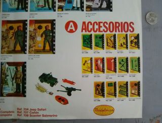 1974 Spanish Madelman Toys Poster 2 Sided 5