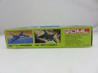 DML Dragon F - 16C FIGHTING FALCON 1/144 Plastic Model Kit 4511 UNBUILT 1990 2