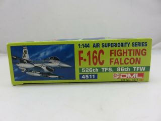 DML Dragon F - 16C FIGHTING FALCON 1/144 Plastic Model Kit 4511 UNBUILT 1990 5