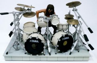Mcfarlane Metallica Lars Ulrich Full Drum Kit & Riser 7 " Action Figure Loose