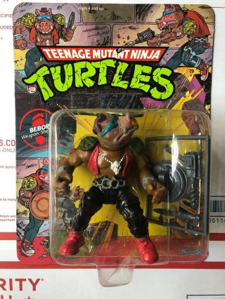 1988 Playmates Tmnt Teenage Mutant Ninja Turtles Bebop 10 Back Unpunched Moc