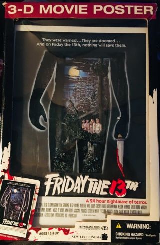 3 - D Friday The 13th Movie Poster,  2006,  Mcfarlane Toys