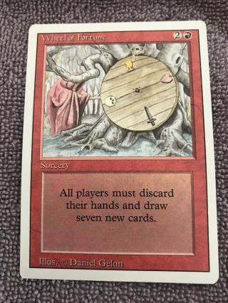 Mtg Wheel Of Fortune Revised Magic The Gathering Look
