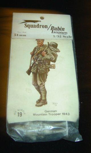 Vintage Squadron Rubin Miniature 54mm German Mountain Trooper