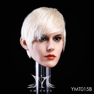 Ymtoys Ymt015b 1/6 White Short Hair Female Head Sculpt Model F 12 " Phicen Body