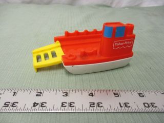 Fisher Price Flip Track Rail Road Red Ferry part vehicle toy piece 5