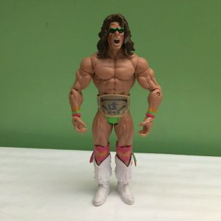 Wwe Wwf The Ultimate Warrior Mattel Wrestling Figure With Custom Belt Ships