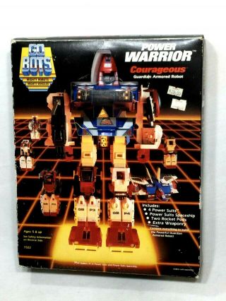 1985 Tonka Gobots Power Warrior Courageous Guardian Complete Boxed Freeship