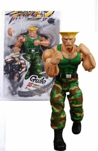 Neca " Street Fighter Iv " Guile Figure,  In Package