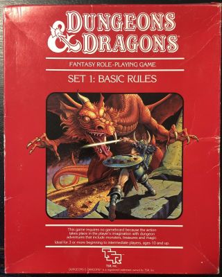 Dungeons & Dragons Tsr Set 1:basic Rules 1011 Red Box Fantasy Role Playing 1983