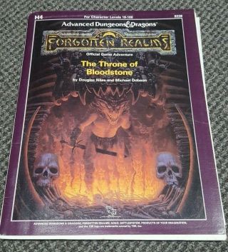 H4 - The Throne Of Bloodstone - Forgotten Realms Ad&d 2nd Edition Tsr 9228