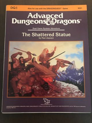Advanced Dungeons And Dragons The Shattered Statue 9221 Dq1