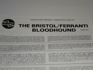 Vintage Airfix 2309 1/72 Bristol Bloodhound Missile Kit READ LISTING 5