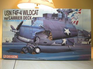 Vintage Dragon 1/72 Usn F4f - 4 Wildcat W/carrier Deck 5024