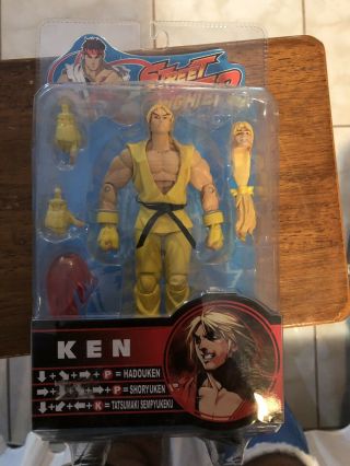 Capcom 2005 Sota Toys Ken Street Fighter 15th Action Figure Round 2 Yellrare