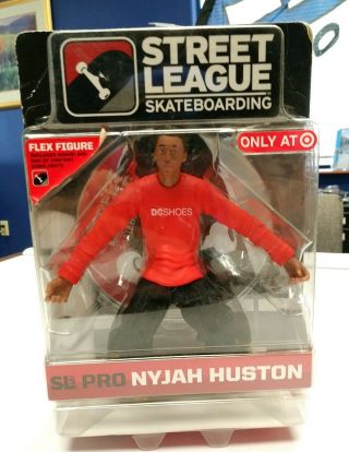 Street League Skateboarding Series 1 Nyjah Huston Orange Shirt Figure Board Dvd