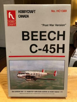 Hobby Craft Beech C - 45h Post War 1/72 Scale Kit Hc1389 Unbuilt Inner Bag