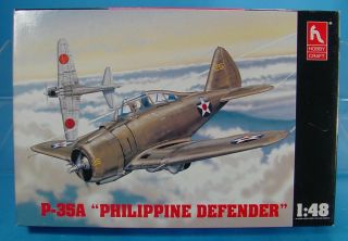 1/48 Scale Hobby Craft Hc1551 P - 35a Phillippine Defender Model Airplane Kit Read