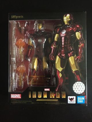 Bandai S.  H Figuarts Iron Man Mk 3 Mark Action Figure Marvel