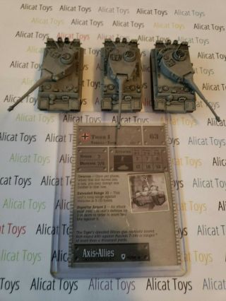 Axis Allies Miniatures German (1 Card) 3x Tiger I