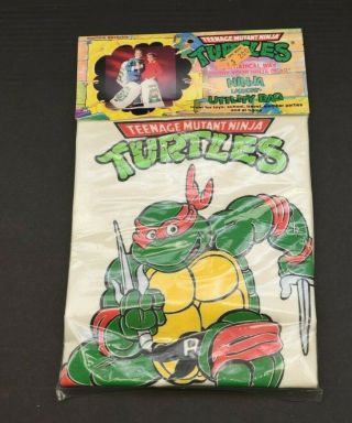 1989 Vintage Tmnt Teenage Mutant Ninja Turtle Laundry Utility Bag