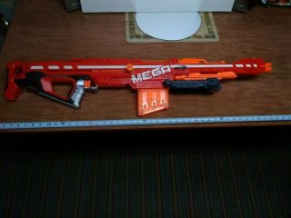 Nerf N - Strike Elite Centurion Blaster Toy Mega Dart Gun 100ft Range Full Clip 6