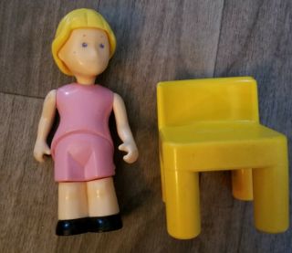 Little Tikes Yellow Chair Doll House Furniture And Girl Figure
