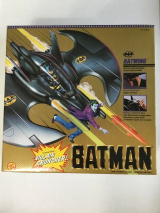 1989 Batman Batwing Villian Cruncher Vehicle By " Toy Biz " 4418